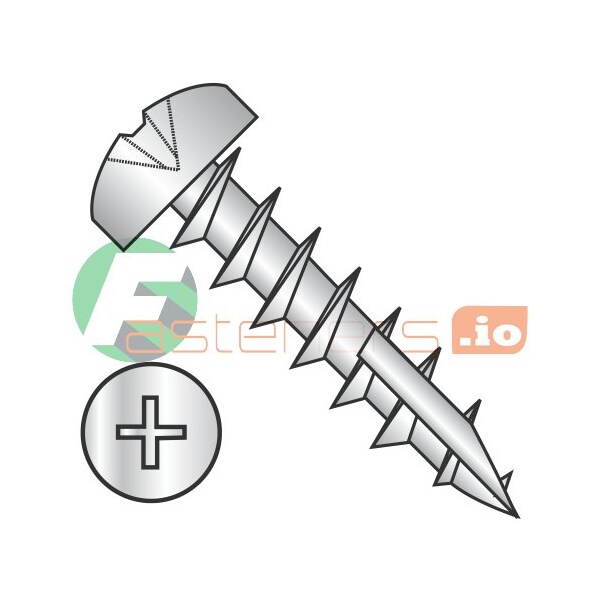 Newport Fasteners Wood Screw, #6, 3/4 in, Zinc Plated Steel Pan Head Phillips Drive, 7000 PK 542870 - main